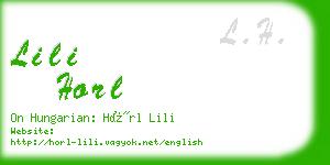 lili horl business card